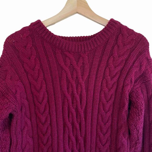 Woolovers 100% British Wool Cable Knit Fisherman’s Sweater - Picture 2 of 10